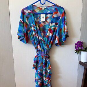 NWT: Loralette Blue Wrap Dress